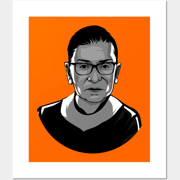 Rbg Ruth Bader Ginsburg Wall Art by VektorVexel Artwork